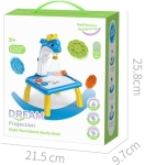 Дъска за Рисуване с Прожектор за Проектиране на Картинки и Плот за Рисуване с 12 Флумастера Делфинче със Крака 26×22×10